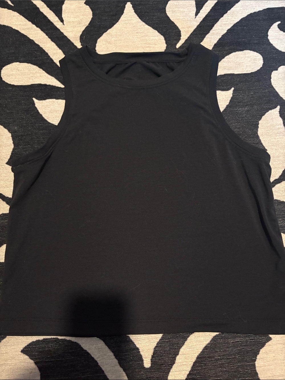 all in motion Black Racerback Crop Tank